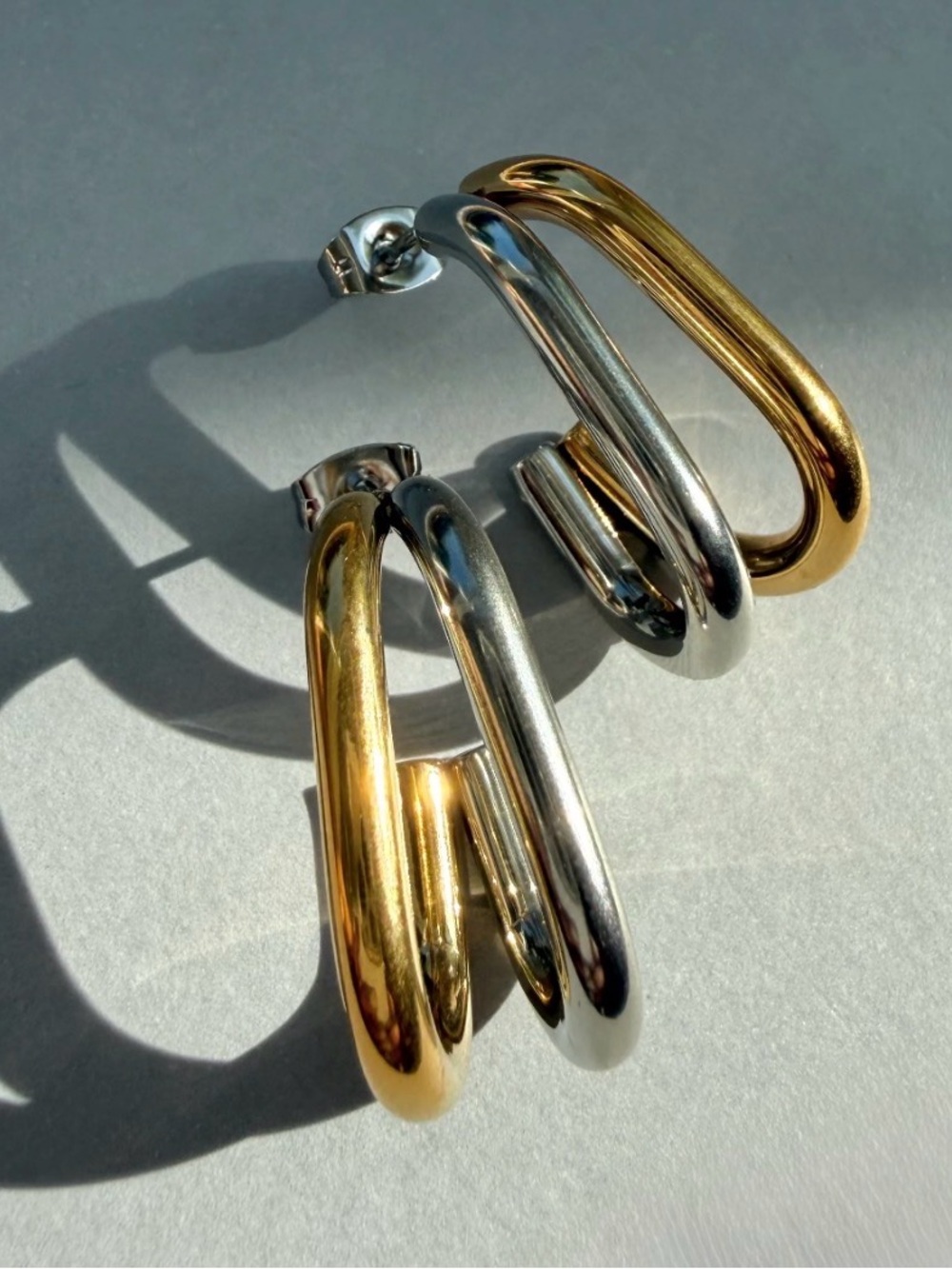 Zara Two Tone Hoops